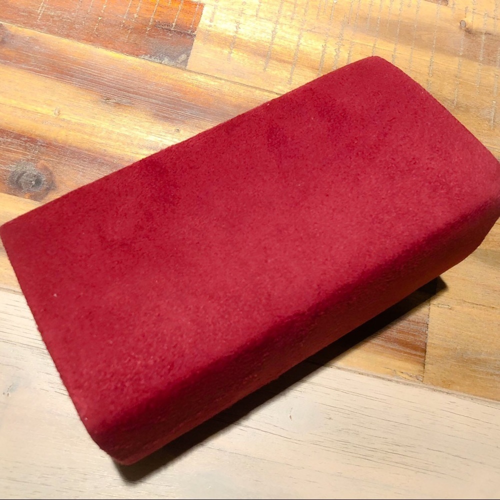 Embroidered Suede Clutch Purse - Picture 2 of 5